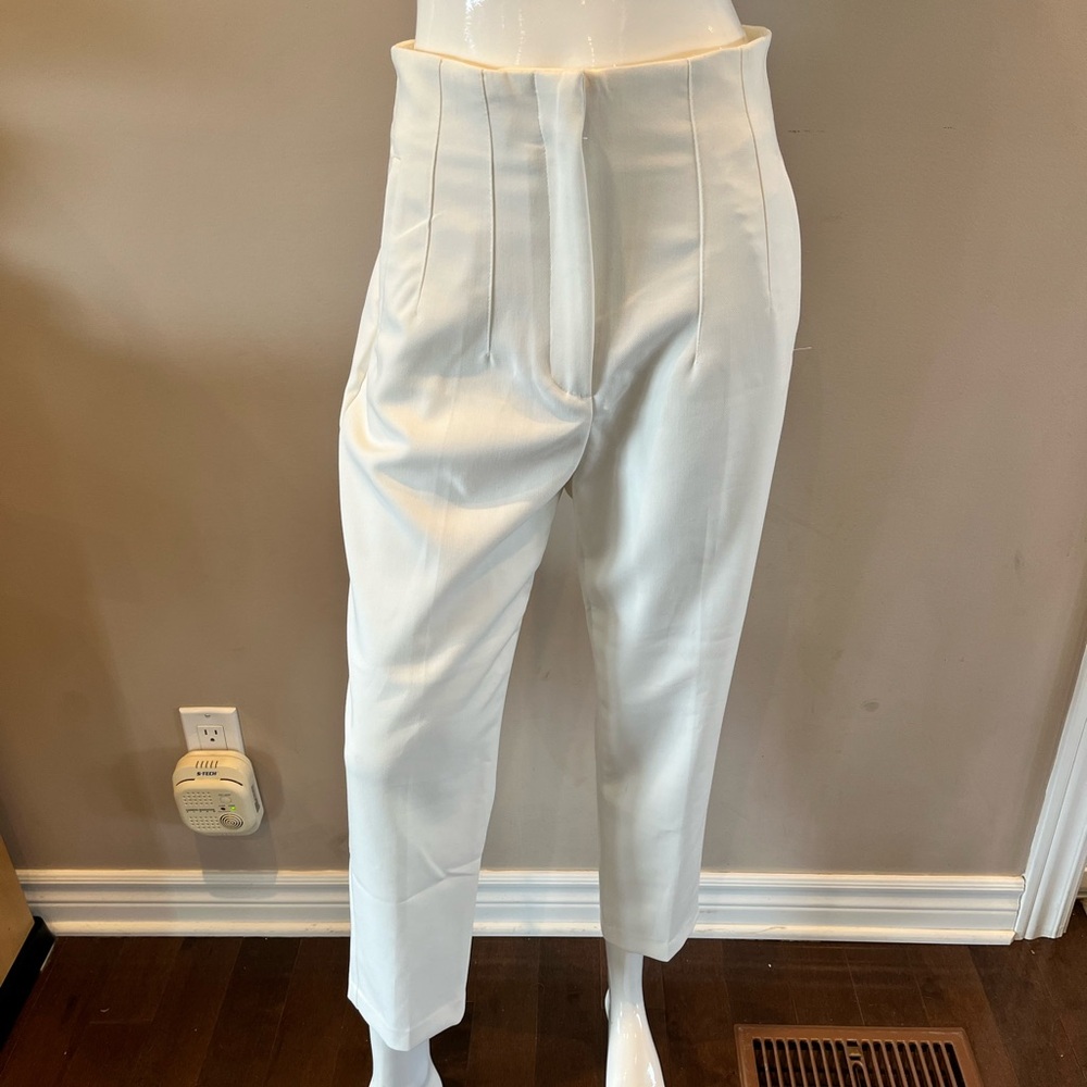 Stylish White High-Waisted Pants